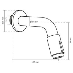 Differnz muurkraan koudwater - mat chroom