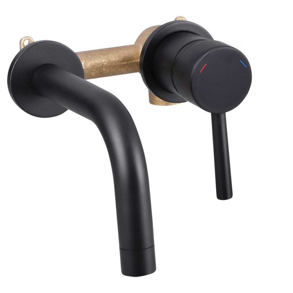 Differnz muurkraan inbouw koud/warmwater rechts - mat zwart