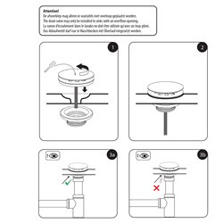 Differnz always open afvoerplug voor fontein - rood koper