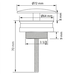 Differnz always open afvoerplug voor fontein - mat wit