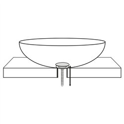 Differnz always open afvoerplug voor fontein - mat wit