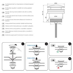 Differnz pop up afvoerplug design voor fontein - mat zwart