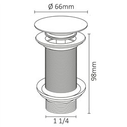 Differnz pop up large afvoerplug design voor fontein - rood koper