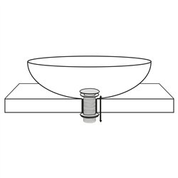 Differnz pop up large afvoerplug design voor fontein - mat goud