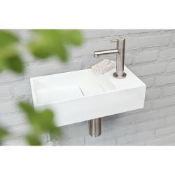 Differnz Fonteinset Solid Surface - Wit - incl. kraan