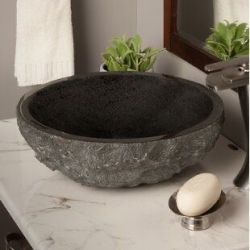 Natuurstenen waskom rond...