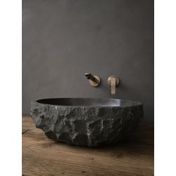 Natuurstenen waskom rond 35x15 cm