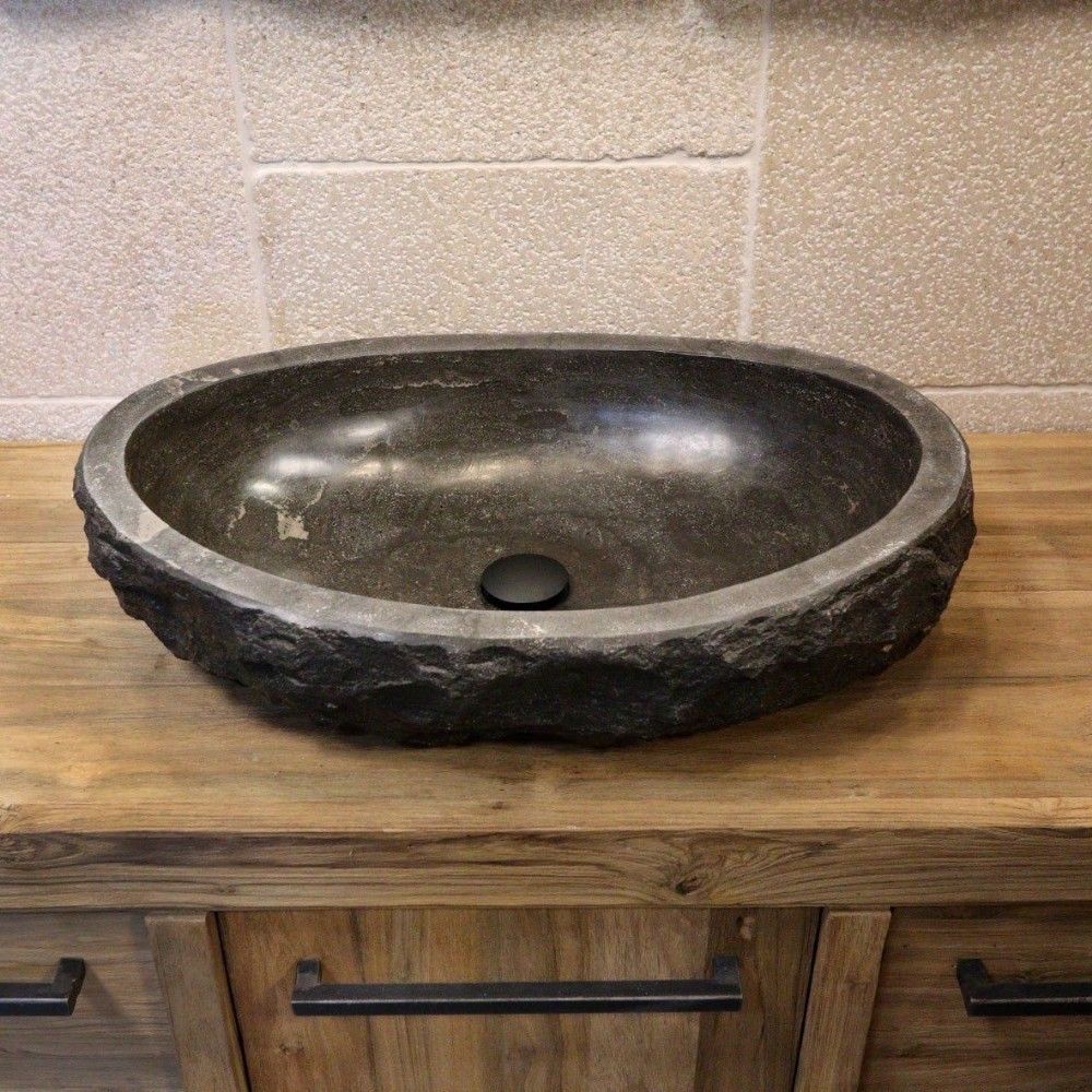 Natuurstenen waskom ovaal 80x48 cm