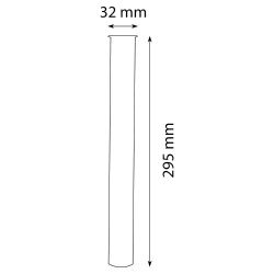 Differnz sifon buis 29,5 cm - zwart