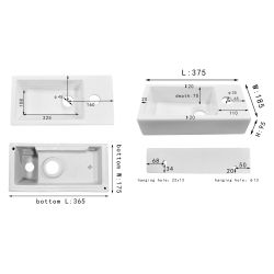 Differnz Helios fontein los kraangat rechts - wit