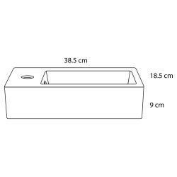 Differnz Ravo fontein los beton kraangat links - lichtgrijs