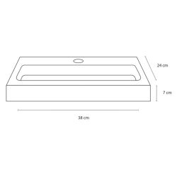 Differnz Flat small losse fontein marmer - wit