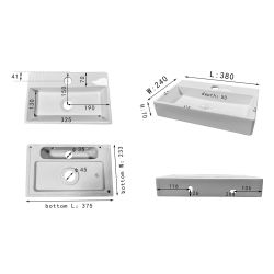 Differnz Flat small losse fontein marmer - wit