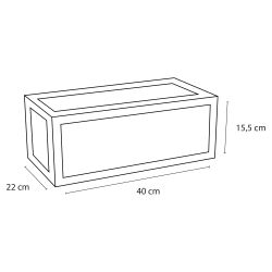 Differnz Lura L handdoekhouder voor fontein 40x22x15,5 cm - mat wit