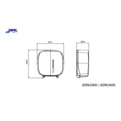 Jofel Timeless jumbo toiletrolhouder kunststof - zwart