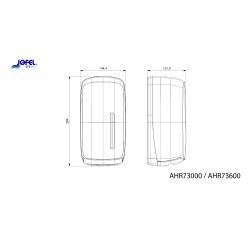 Jofel Timeless zig-zag toilet-tissuedispenser kunststof - zwart