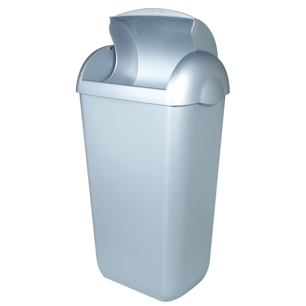 PlastiQline kunststof hygiënebak RVS look PQH23M