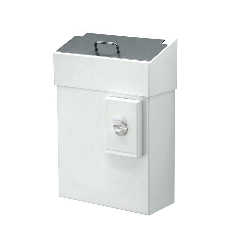 Mediqo-Line hygiënebak 10 liter wit met zakjeshouder MQHB10P